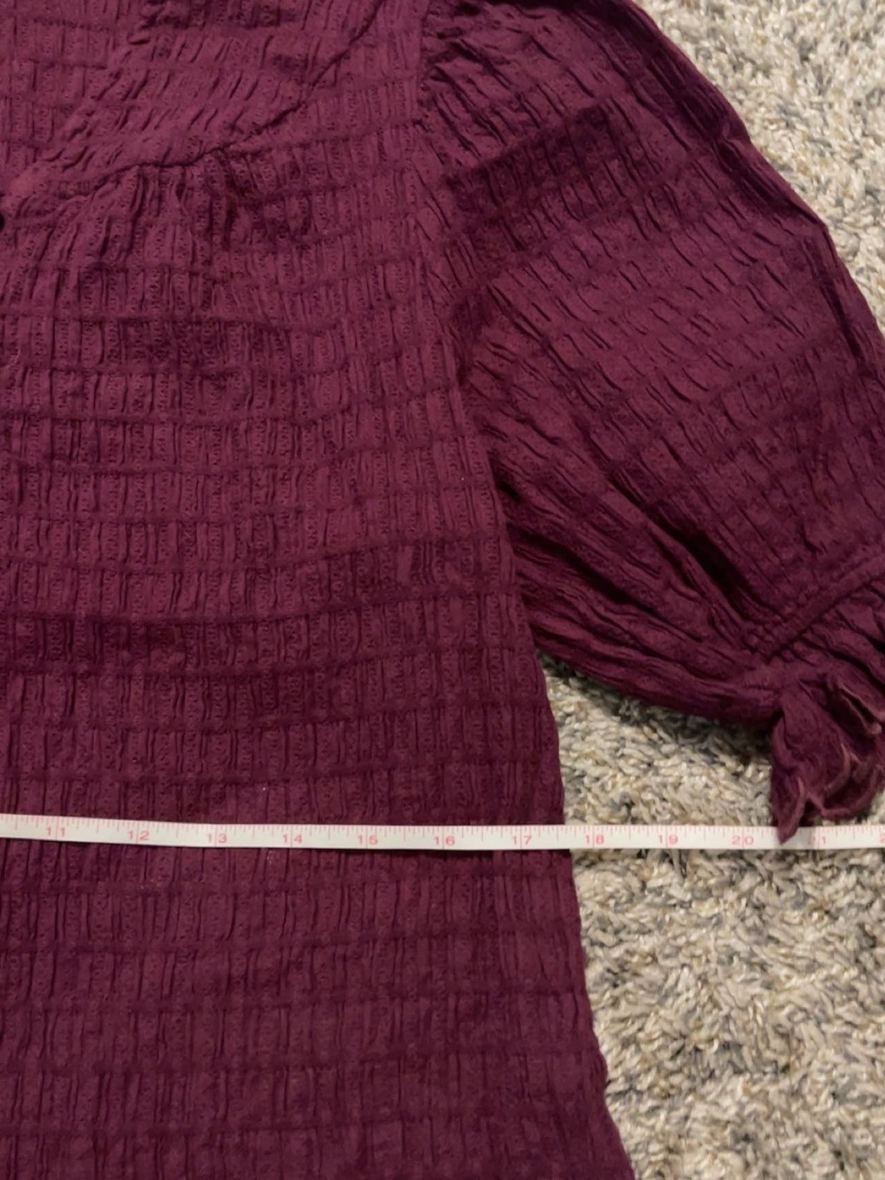 Avara Burgundy Ruffle Top - Picture 5 of 5